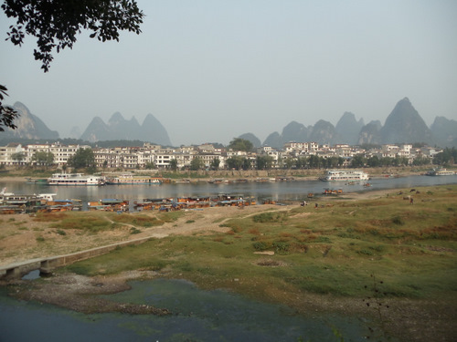 Returning on the east entrance to Yangshou.